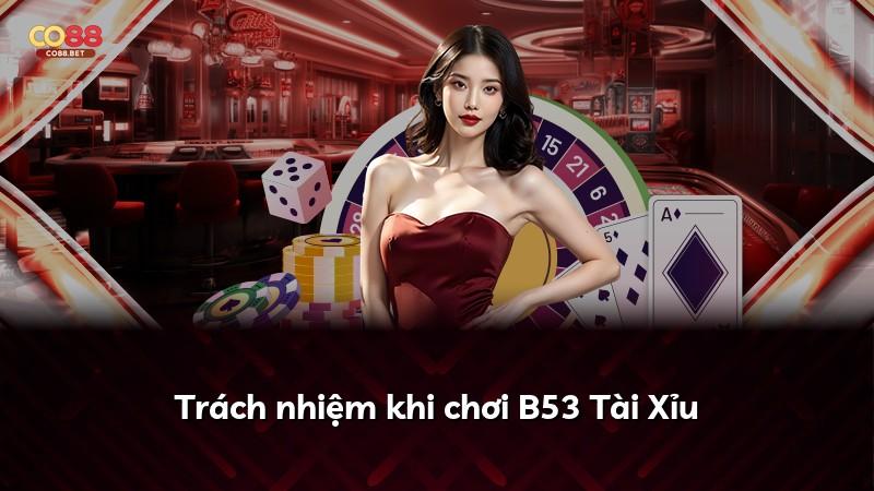 Trách nhiệm khi chơi B53 Tài Xỉu